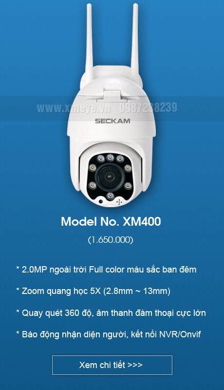 Camera xmeye wifi zoom quang 5x ngoài trời có màu ban đêm